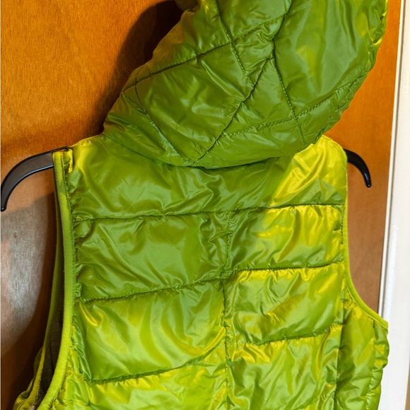 Tangerine Lime Green Puffer Vest - Picture 2 of 8